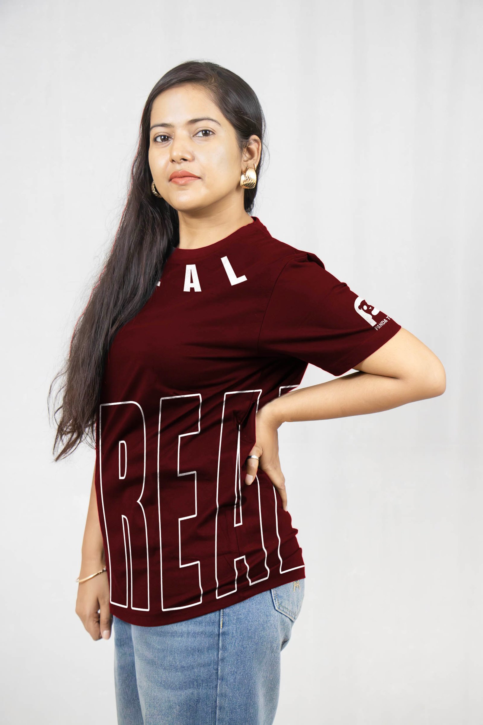 Real Unreal Bold Printed T-Shirt Half Sleeve