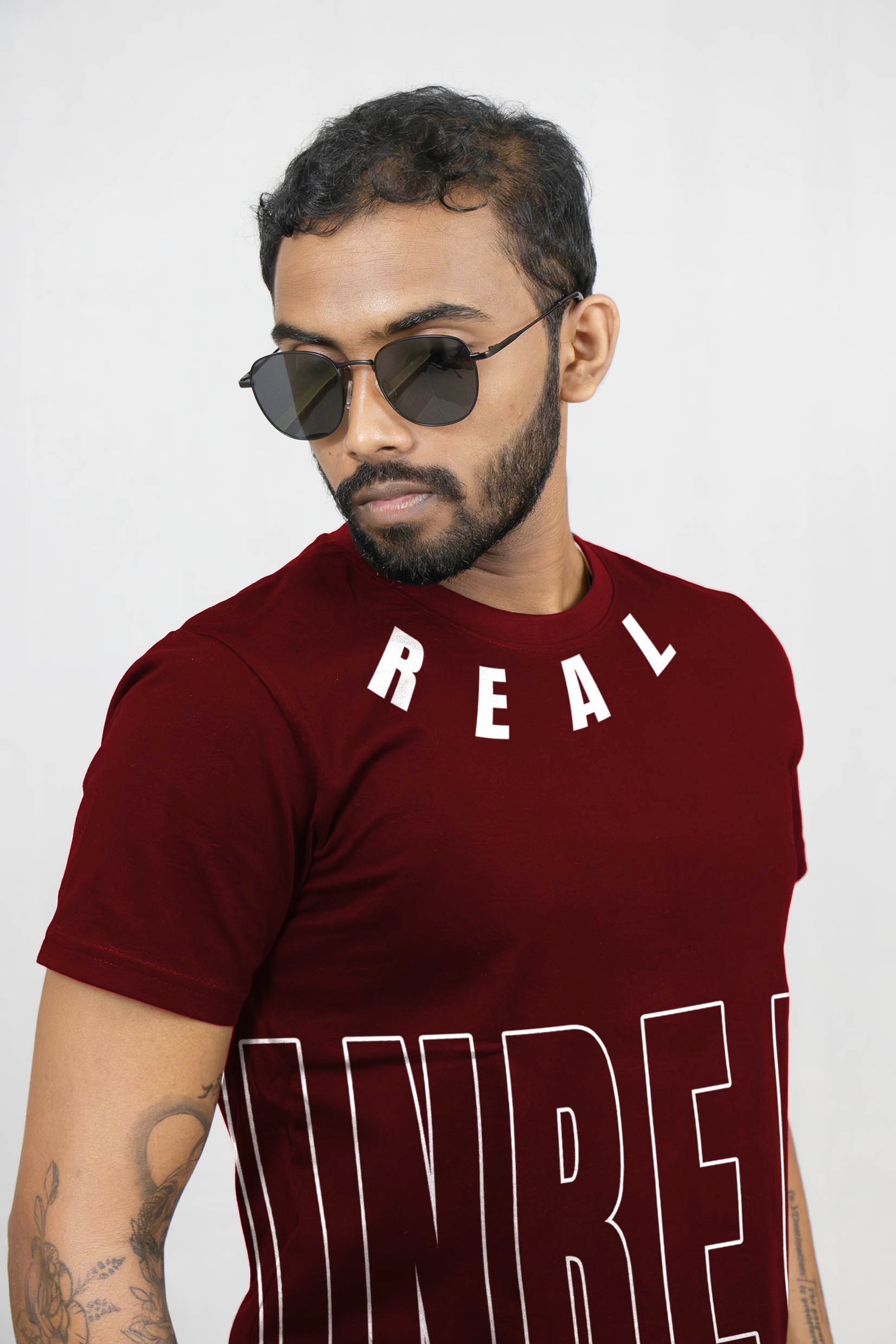 Real Unreal Bold Printed T-Shirt Half Sleeve