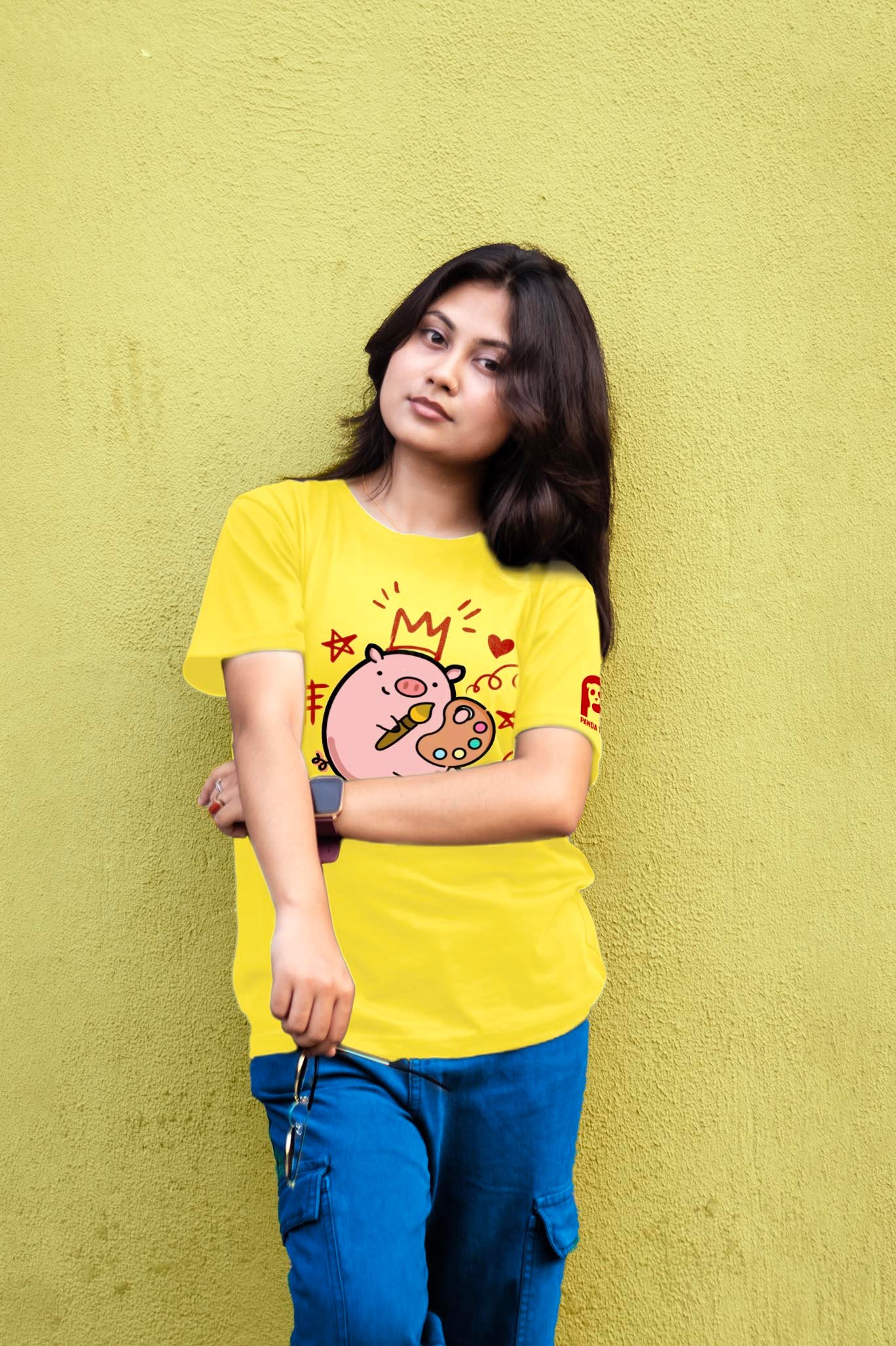 Pig-casso Funky Printed T-Shirt Half Sleeve