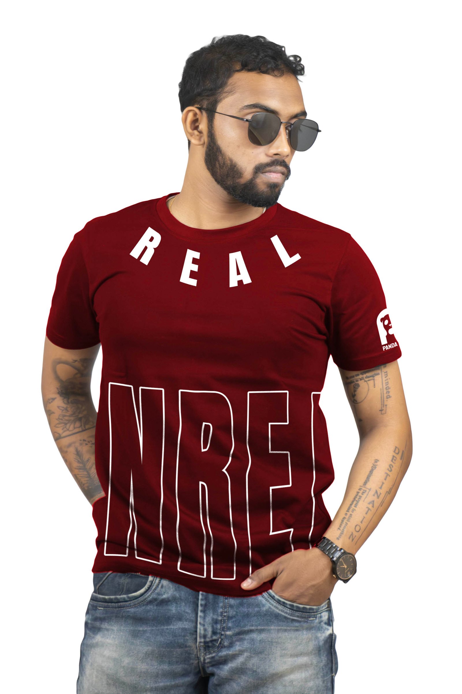 Real-Unreal Designer Printed T-Shirt Half Sleeve