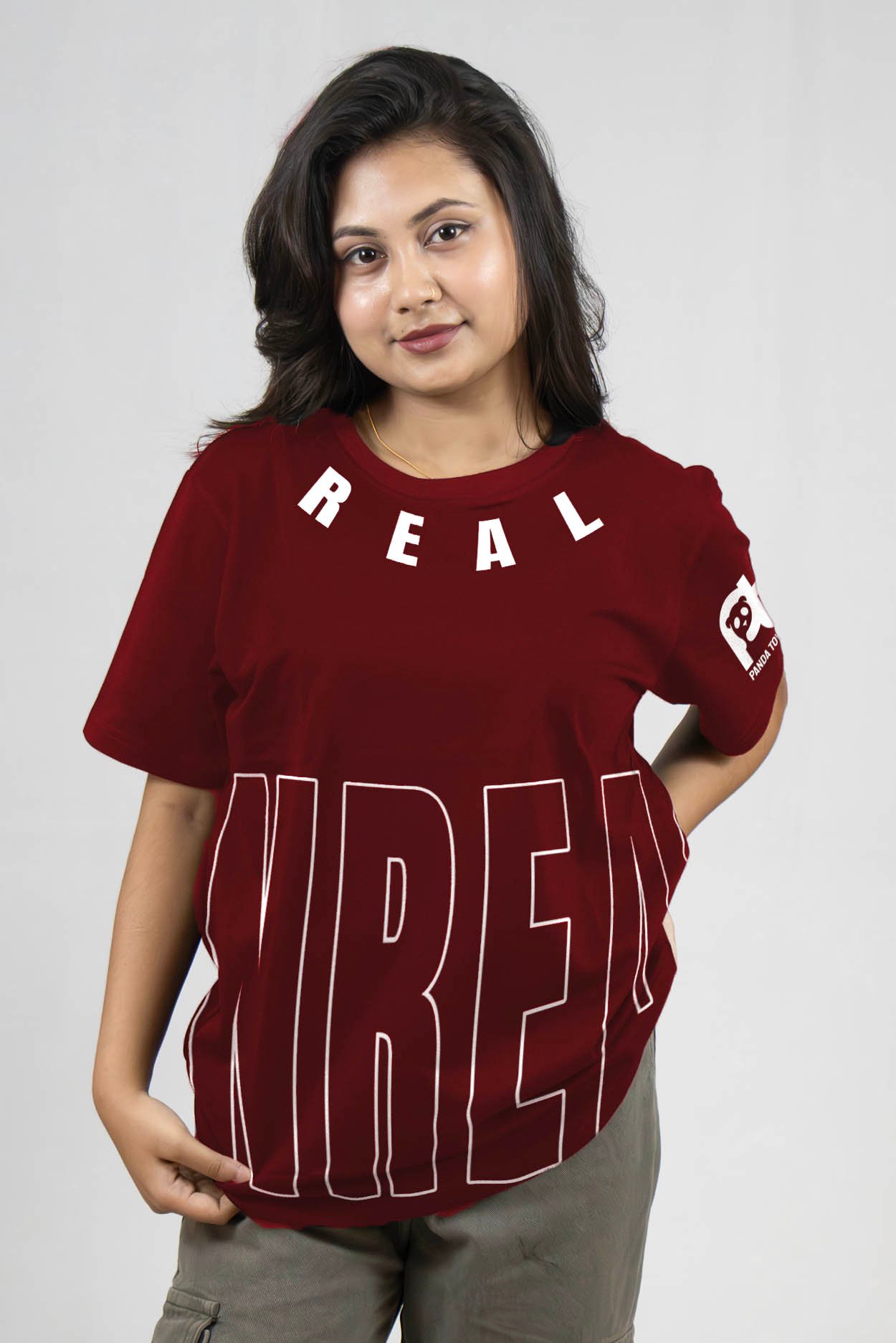 Real Unreal Bold Printed T-Shirt Half Sleeve