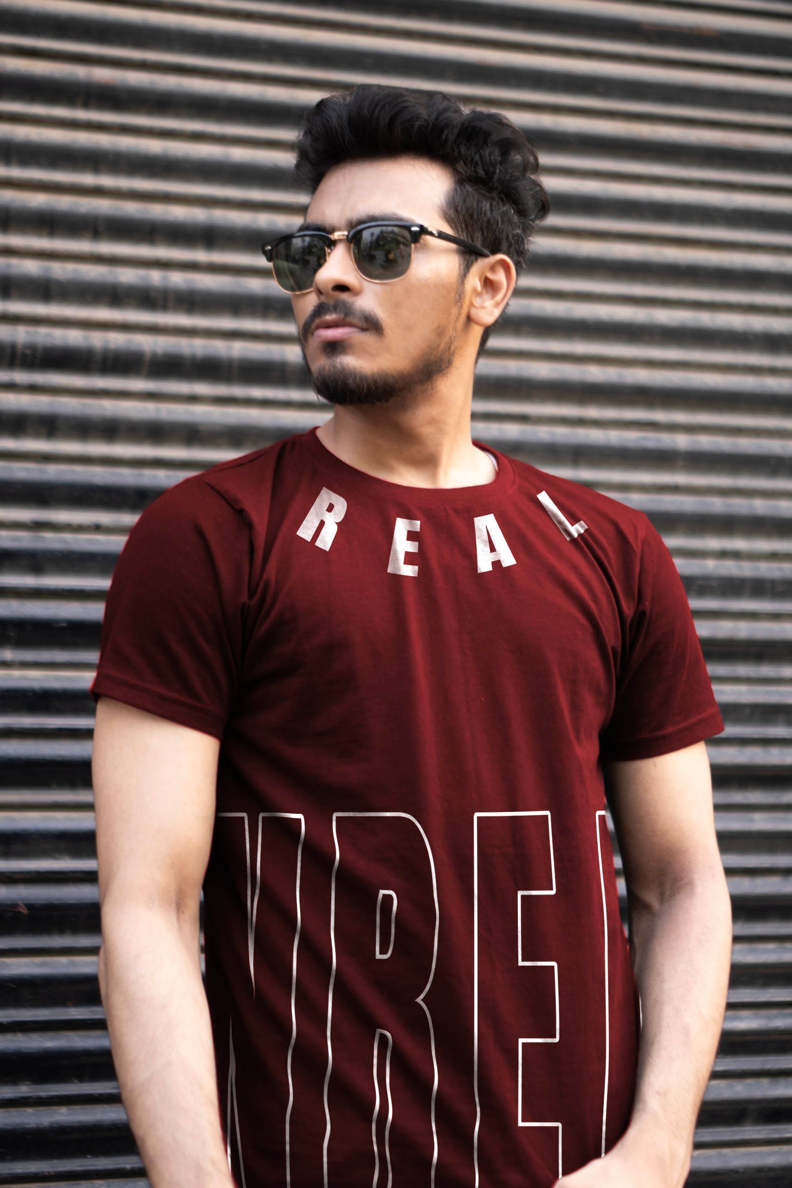 Real-Unreal Designer Printed T-Shirt Half Sleeve